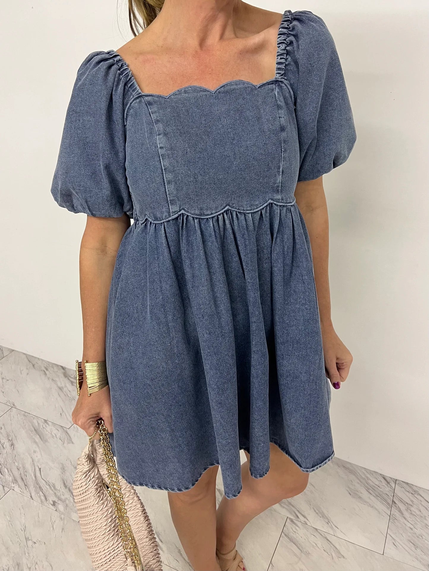 Sleeve Denim Dress-FINAL