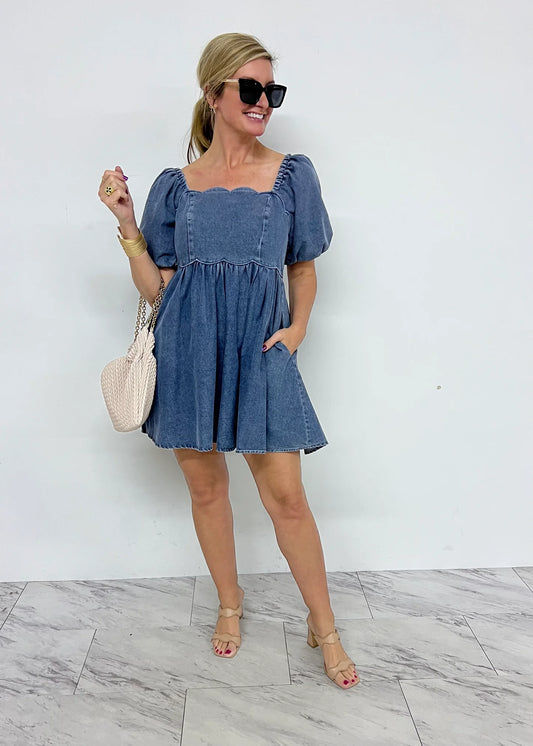 Sleeve Denim Dress-FINAL